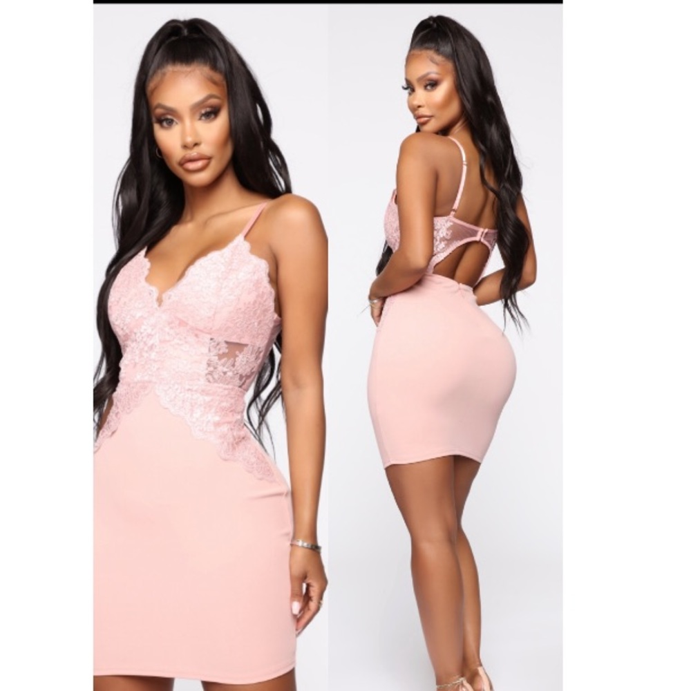 fashion nova mauve lace dress